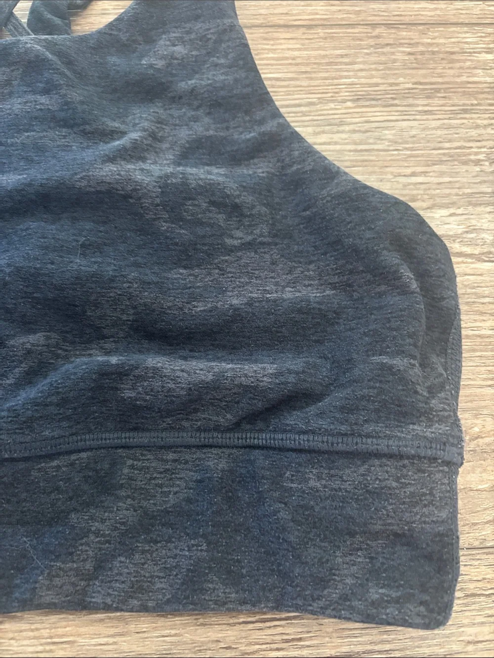 Vuori Elevation Sports Bra Black Gray Camo Crossback Yoga Women's Size XS